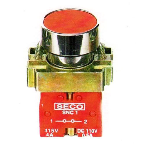 Push Button 22.5 Dia RED with NC Element