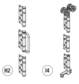 INTER HANGER SET 75 KGS MORTISED SS