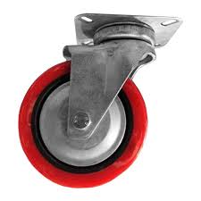 PU Trolley Caster Wheels with plate - 3Inchx32mm (2 with break and 2 without break)