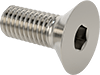 18-8 SS HEX DRIVE FLAT HEAD SCREW 82 DEG COUNTERSINK ANGLE, 10-32 THREAD, 1/2"L(PACK OF 100)