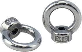 NUT,EYE,M6x1,14MM EYE ID,6 MM THK,ST,ZI