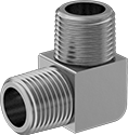 HIGH-PRESSURE BRASS PIPE FITTING 90 DEGREE ELBOW CONNECTOR, 1/8 NPT MALE