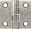 SURFACE-MOUNT HINGE VTH HOLES NONREMOVABLE PIN,316 SS,1-1/2INCHX13/16INCH DOOR LEAF