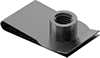 NO-SLIP CLIP-ON BARREL NUT ZINC-PLATED STEEL, M5 X 0.8 MM THREAD (Pack of 10 Each)