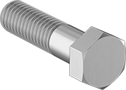 18-8 SS HEX HEAD SCREW 1/4"-20 THREAD SIZE, 5-1/2" L, PARTIALLY THREADED (Packs of 10)