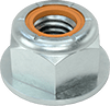 MEDIUM-STRENGTH STEEL NYLON-INSERT FLANGE LOCKNUT GRADE F/ZINC-PLATED/10-32 THREAD (Pack of 100)
