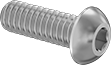 18-8 SS Button Head Hex Drive Screw 6-32 Thread Size 1/4 Long (Pack of 100 each)