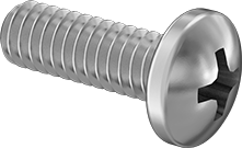 Passivated 18-8SS Pan Head Phillips Screw 4-40 Thread 3/4 Long(Pack of 100)