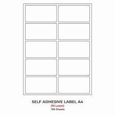 A4 SELF ADHESIVE PAPER LABEL STICKERS 48X20MM (PACK OF 100 SHEETS) - 1 SHEET CONSISTS OF 56 LABELS