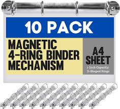 A4 Magnetic Sheet with 4-Ring Binder Mechanism Set