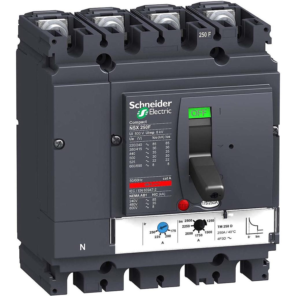 63 Amps 4 Pole MCCB With 10 K Breaking Capacity