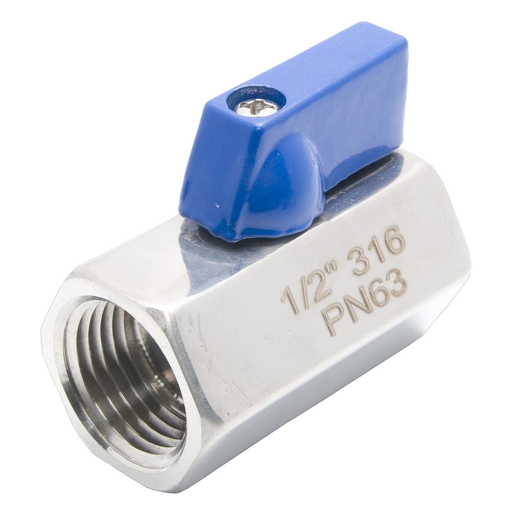 1/2 Inch Mini Ball valve Male x Female BSP